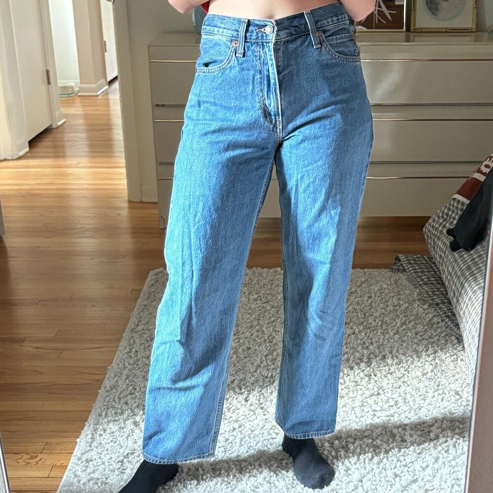 Levis Baggy Dad Jeans Medium Blue Wash - 25